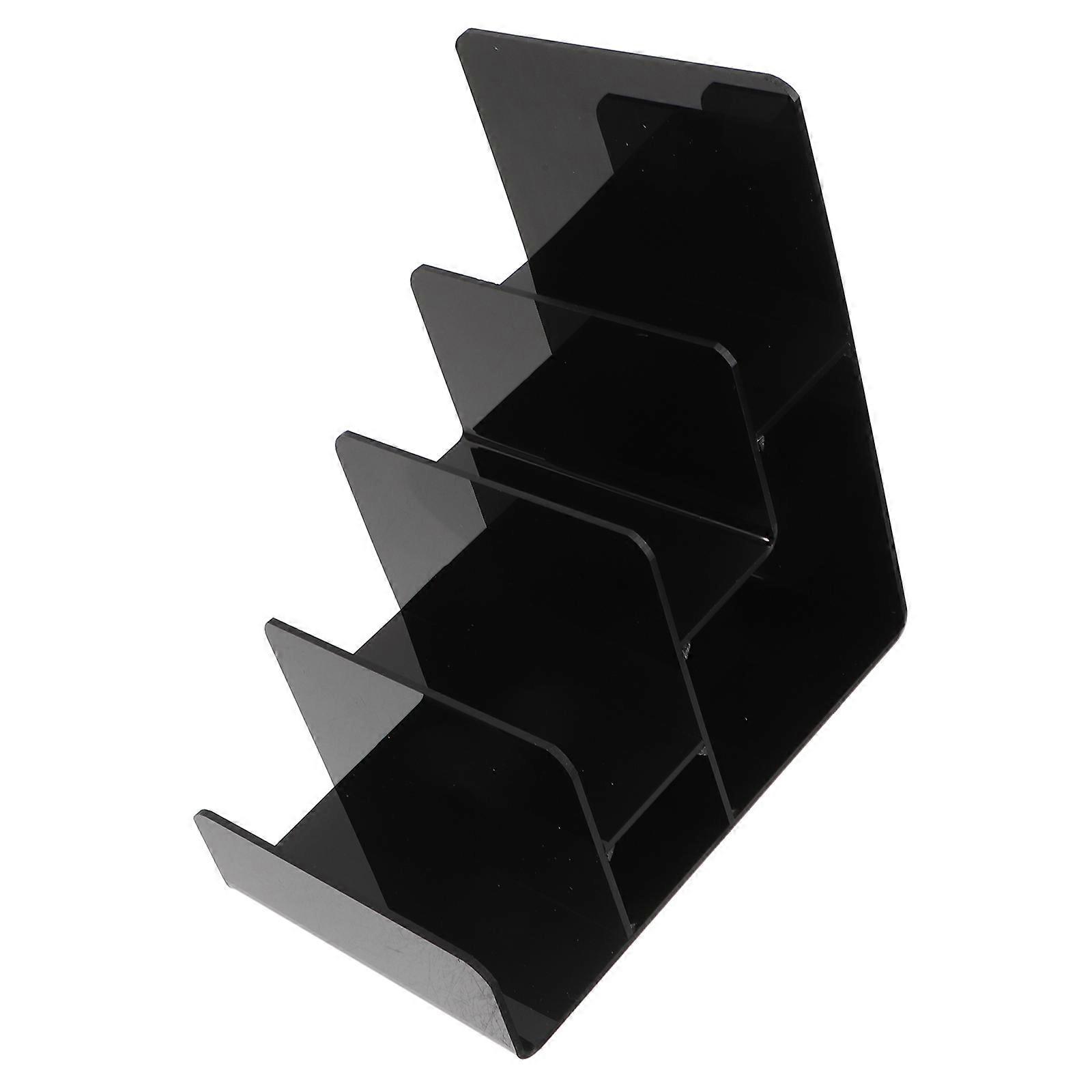 Wallet Display Stand for Display Acrylic Black Multi Layer Organizer