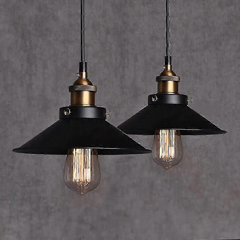 E27 Vintage Metal Pendant Light Retro Ceiling Fixture Black