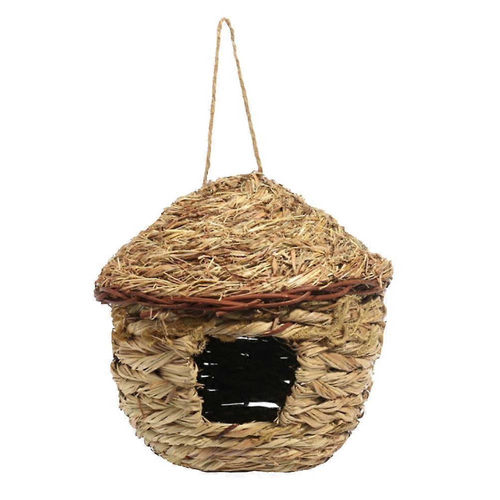 Handwoven Bird Nest Handmade Straw Nest for Birds Use 3Pcs