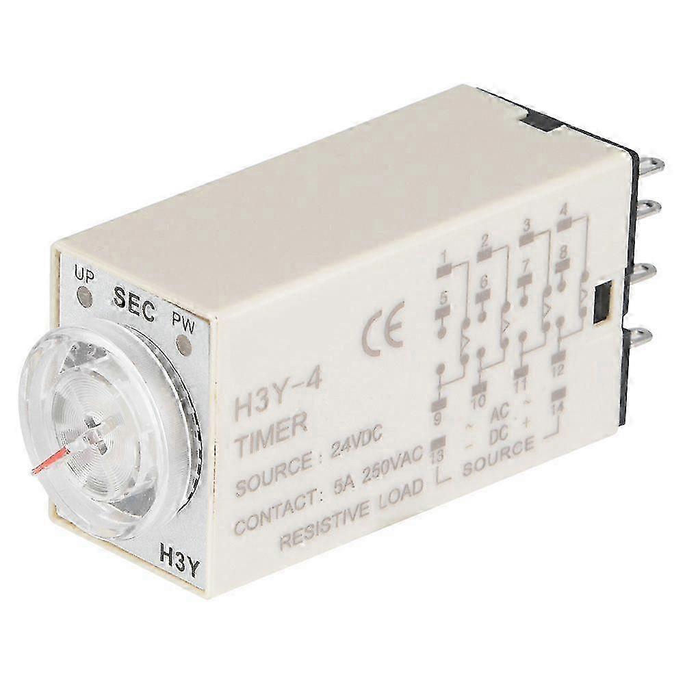 H3Y-4 Time Relay Pointer Control Delay Timer Control Switch 14-Pin 24VDC (60S)