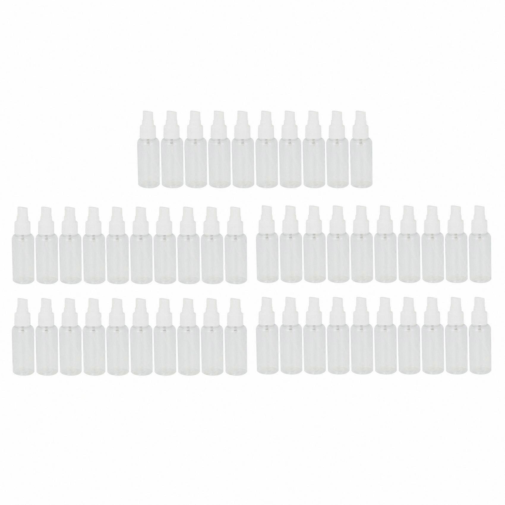 50 Pack 50ml Plastic Refillable Spray Bottles for Cleaning Solutions and More