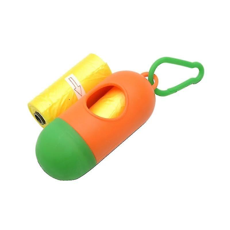 Bird Cage Bird Baths Bullet Shaped Pet Poop Waste Garbage Bag Storage Box With 2 Rolls Garbage Bags 20pcs Per Roll