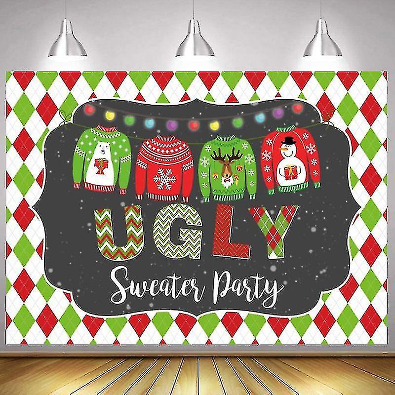 Camera Accessory Sets Ugly Sweater Party Decoration Background
