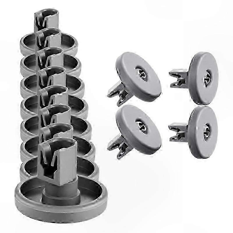 12-Pack Replacement Wheels for Lower Dishwasher Basket, Compatible with Multiple Brands