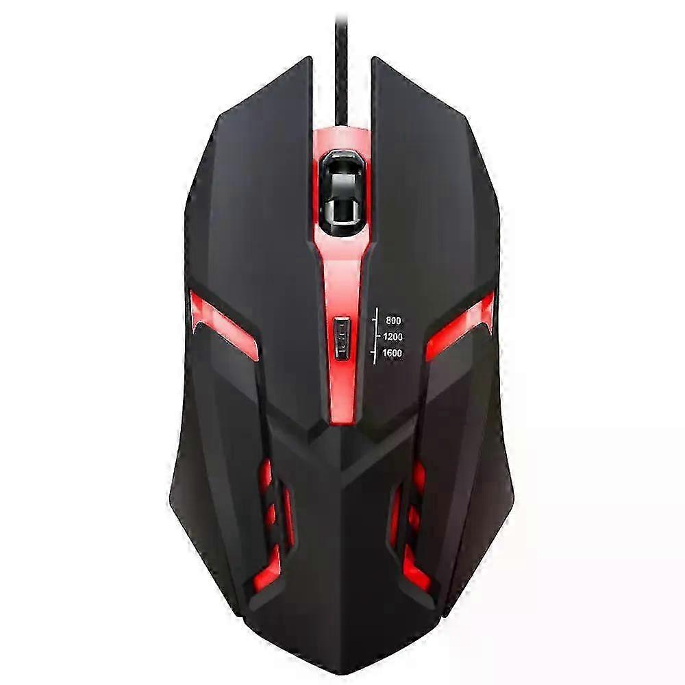 25-26 1 PC ITLY M01 Sports LED Luminous Backlit USB Wired Gaming Mouse for Desktop PC Laptop Office Computer Gaming Mouse