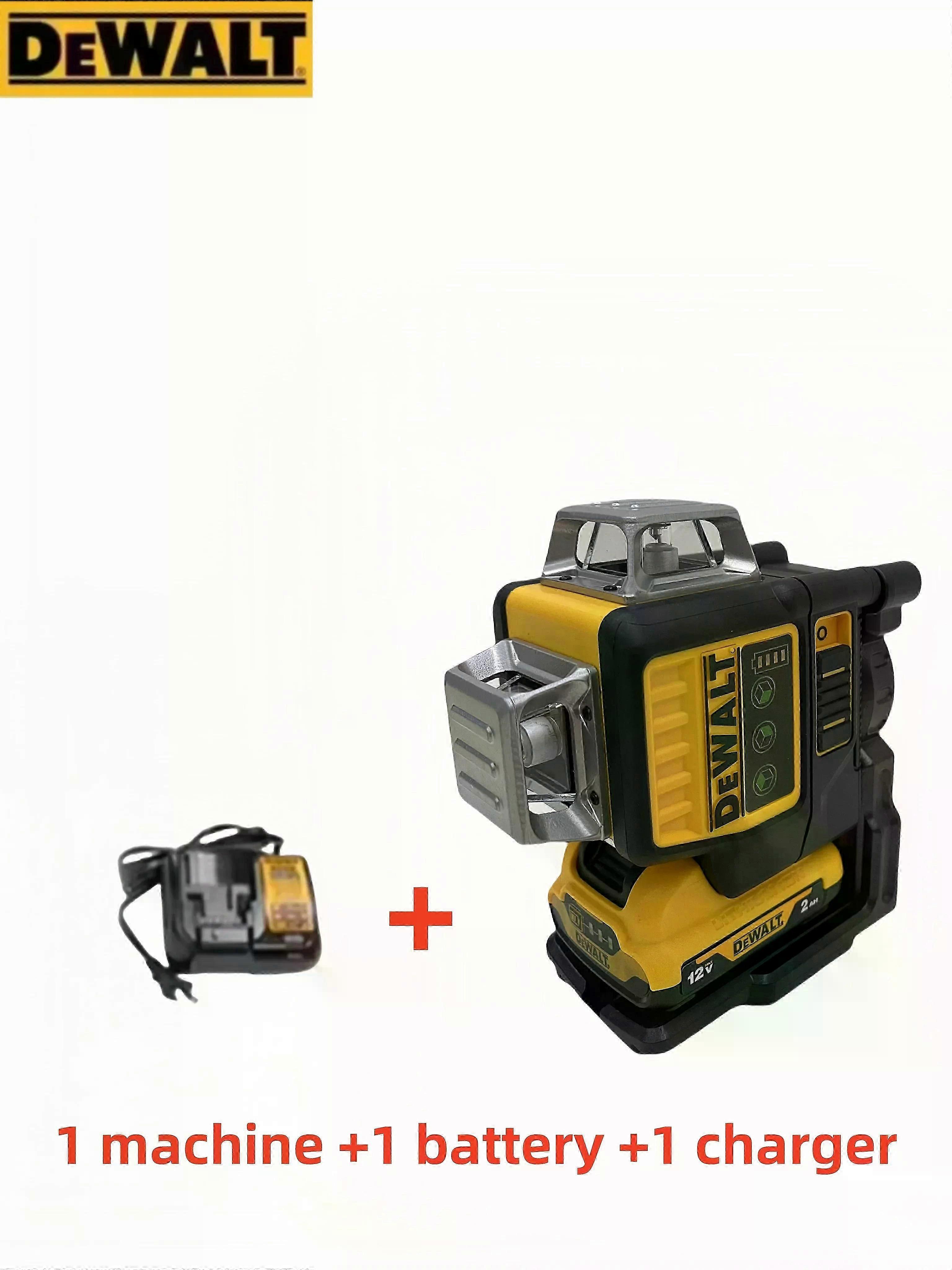 Dewalt DW089LG 12v 12 Line Laser Level Unit 3 Sides*360 Degree Vertical Self Levelling Green Professional Laser Level