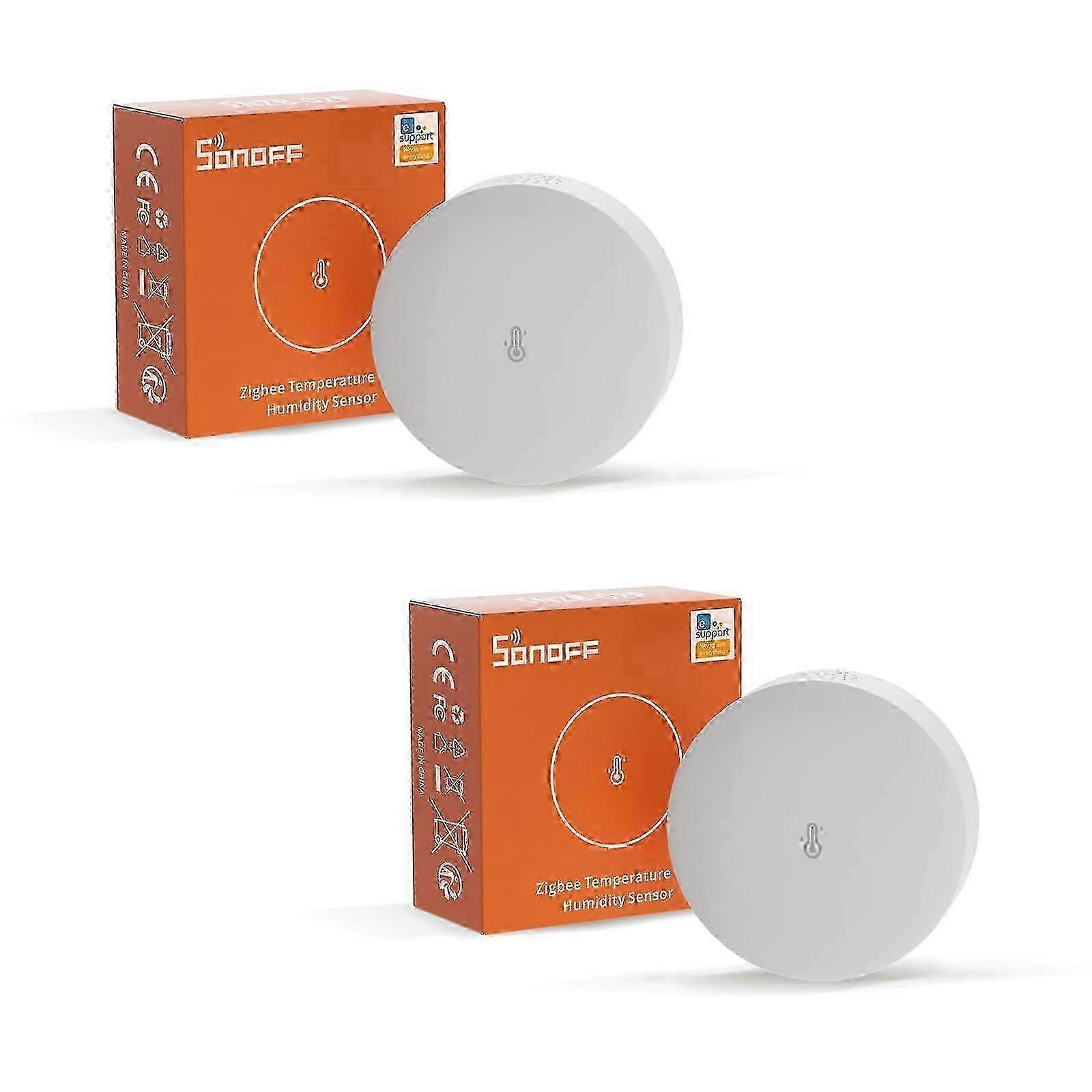 Hot SNZB02P Zigbee Temperature Humidity Sensor, Indoor Thermometer Hygrometer with Alert, Works with Alexa Google Home