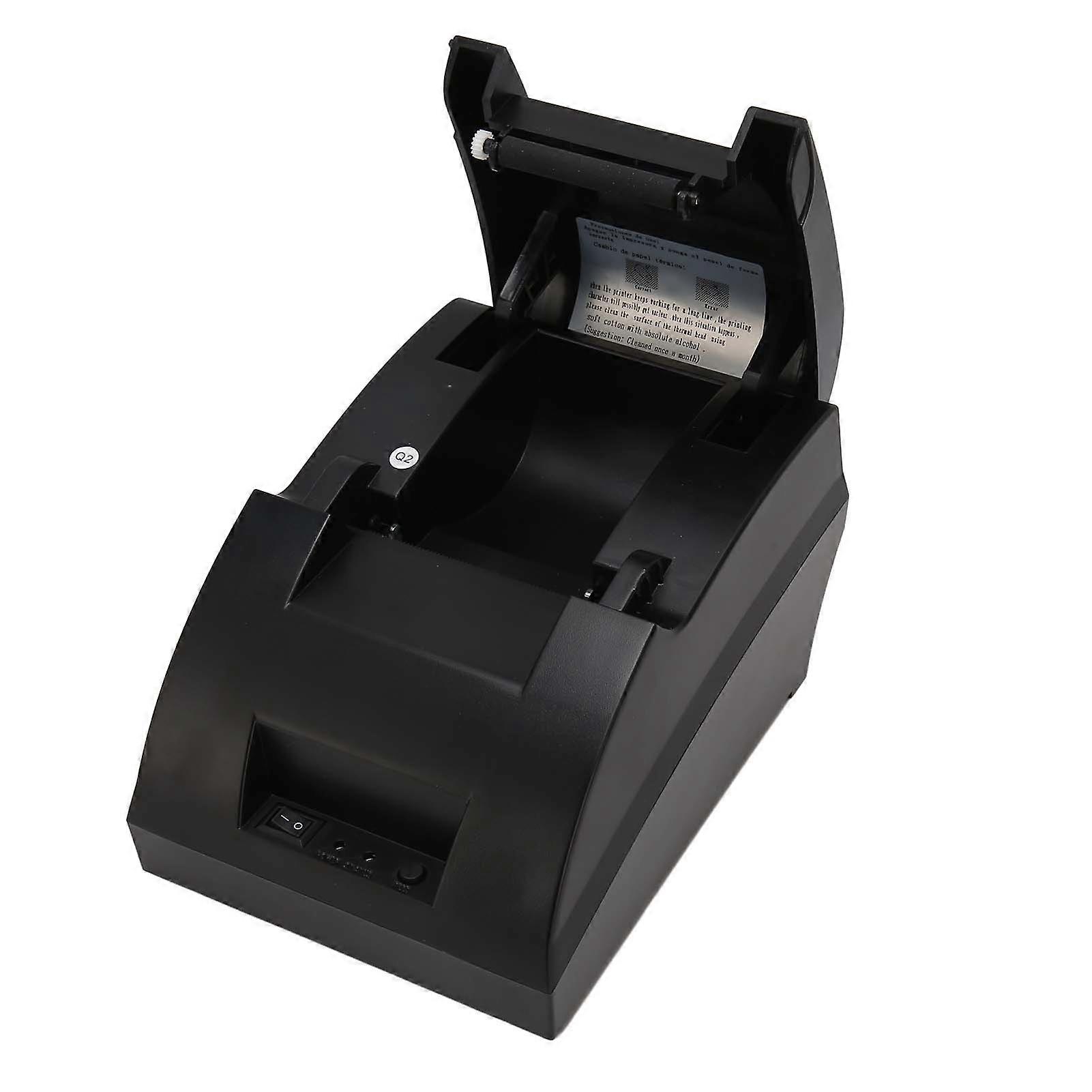 58mm POS Printer USB Port High Speed Printing Thermal Receipt Printer for Business Retail POS System 100‑240V EU Plug 