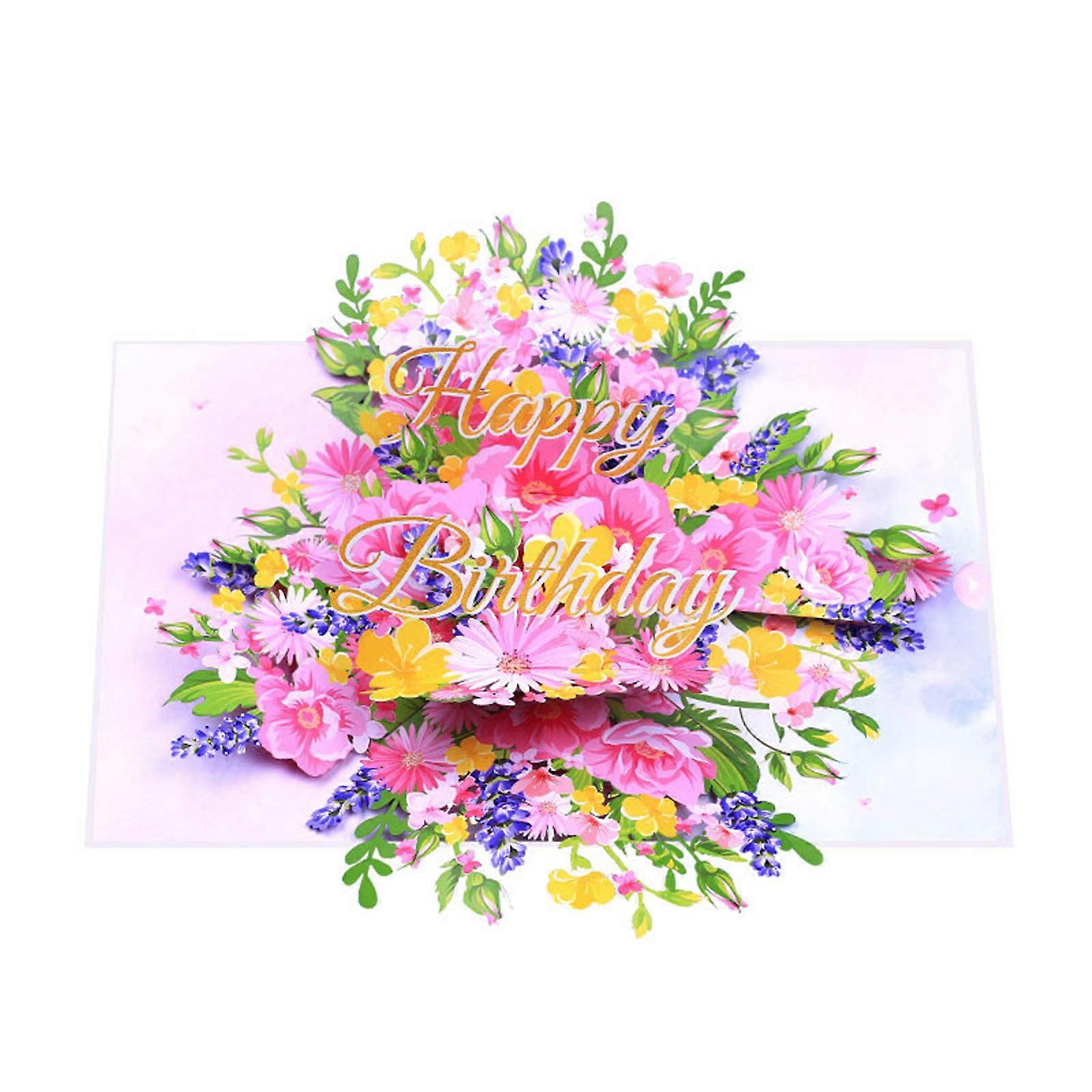Cartes de vœux d'anniversaire 3D pop-up, carte d'anniversaire pop-up avec enveloppe et carte de vœux « Joyeux anniversaire » pour enfants et adultes, multicolore