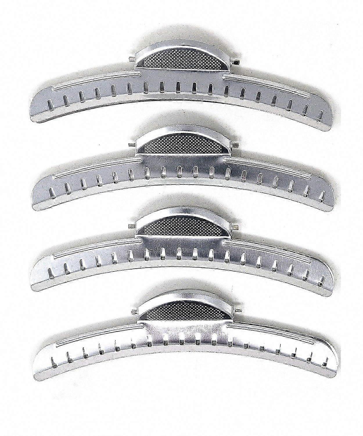 Presilhas de metal para ondas de 5 polegadas, conjunto de 4 peças de alumínio para modelar o cabelo.