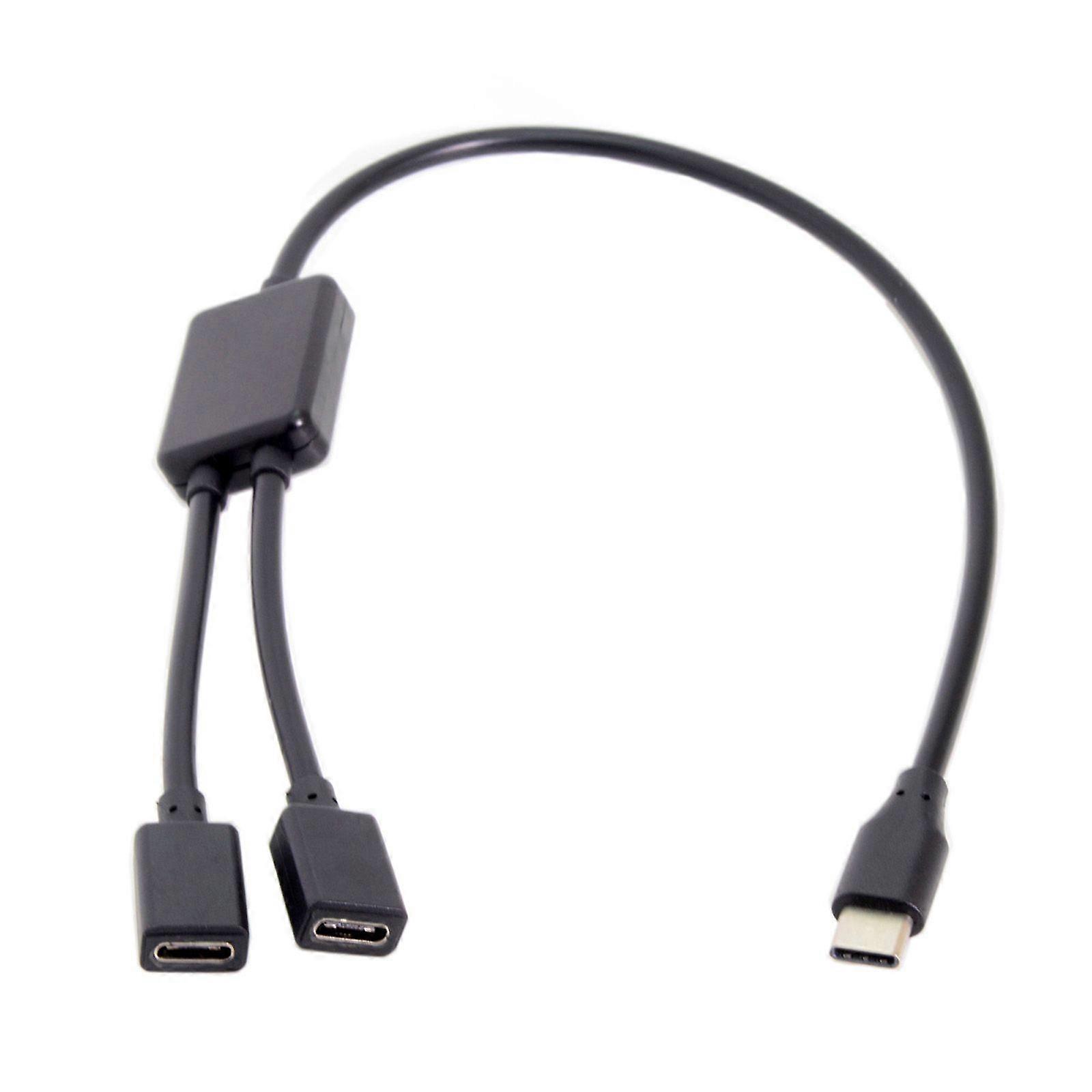 Typ C Hane Till Dubbel USB C Kvinnlig Splitter Konvter Hub Adapter Datakabel 30cm För USB C Bärbar PC Smartphone Dator