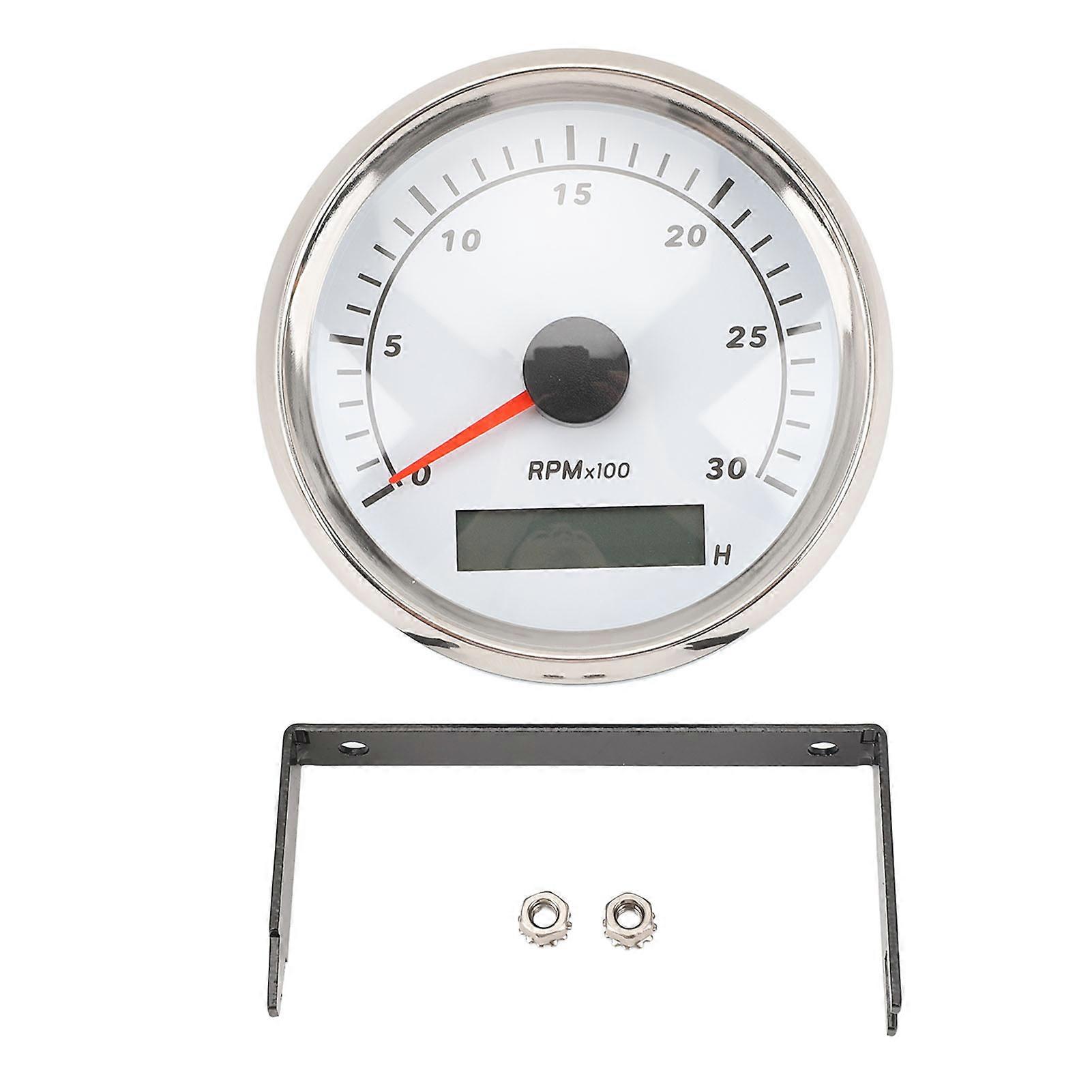 Digital tachometer for boat with 85mm LCD display and red pointer