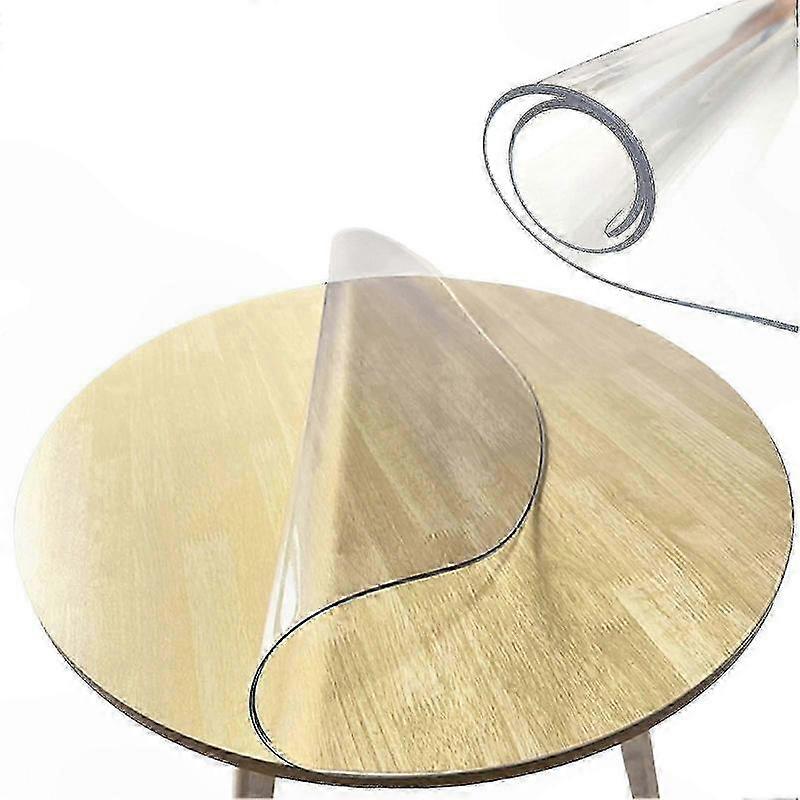 Protecteur de housse de table ronde en PVC, 5 tailles disponibles, tapis de bureau en vinyle impermé