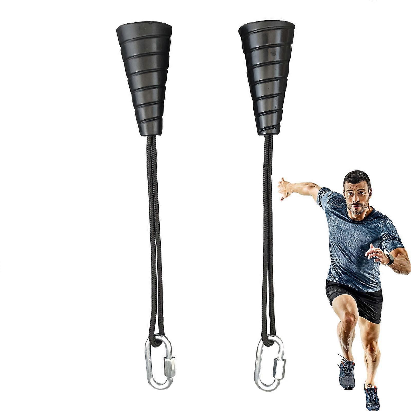 Triceps Rope Cable Machine Attachment For Pulley System 2 Triceps Ropes With Carabiners Nylon Adjustable