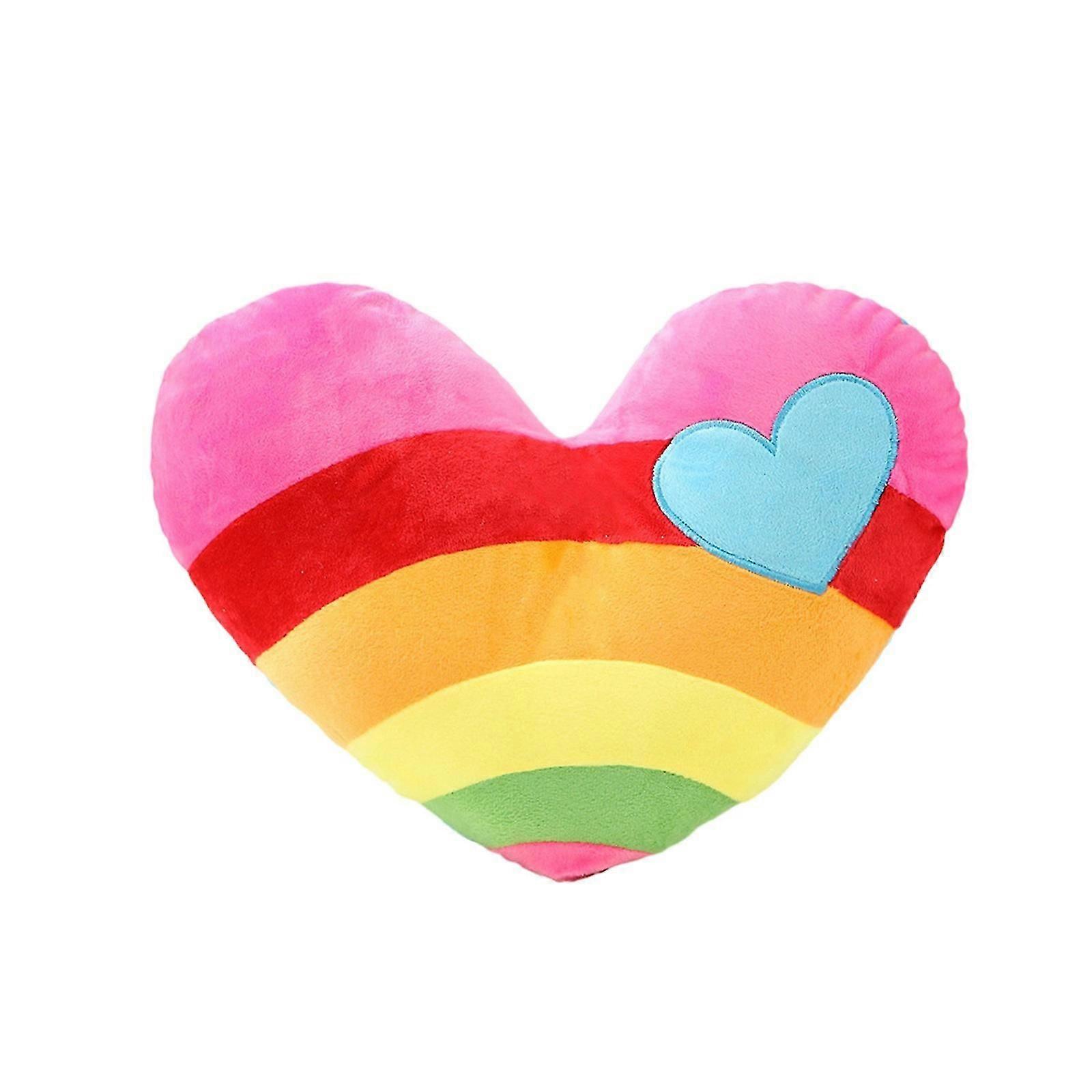 Plush Toys Valentine's Day Heart Shaped Pillow - Short Plush Puffy Heart Shaped Decorative Pillow - Cute Plush Soft Pillow FAN0553