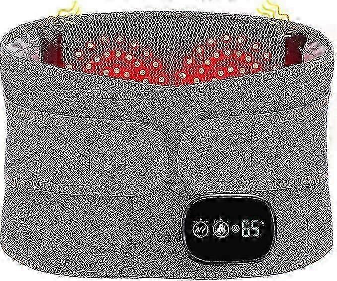 Cordless Heated Back Belt Abdomen Warmer Lumbar Support With 3 Fast Heating Massaging Modes, Touch Screen For Lower Back Pain Relief