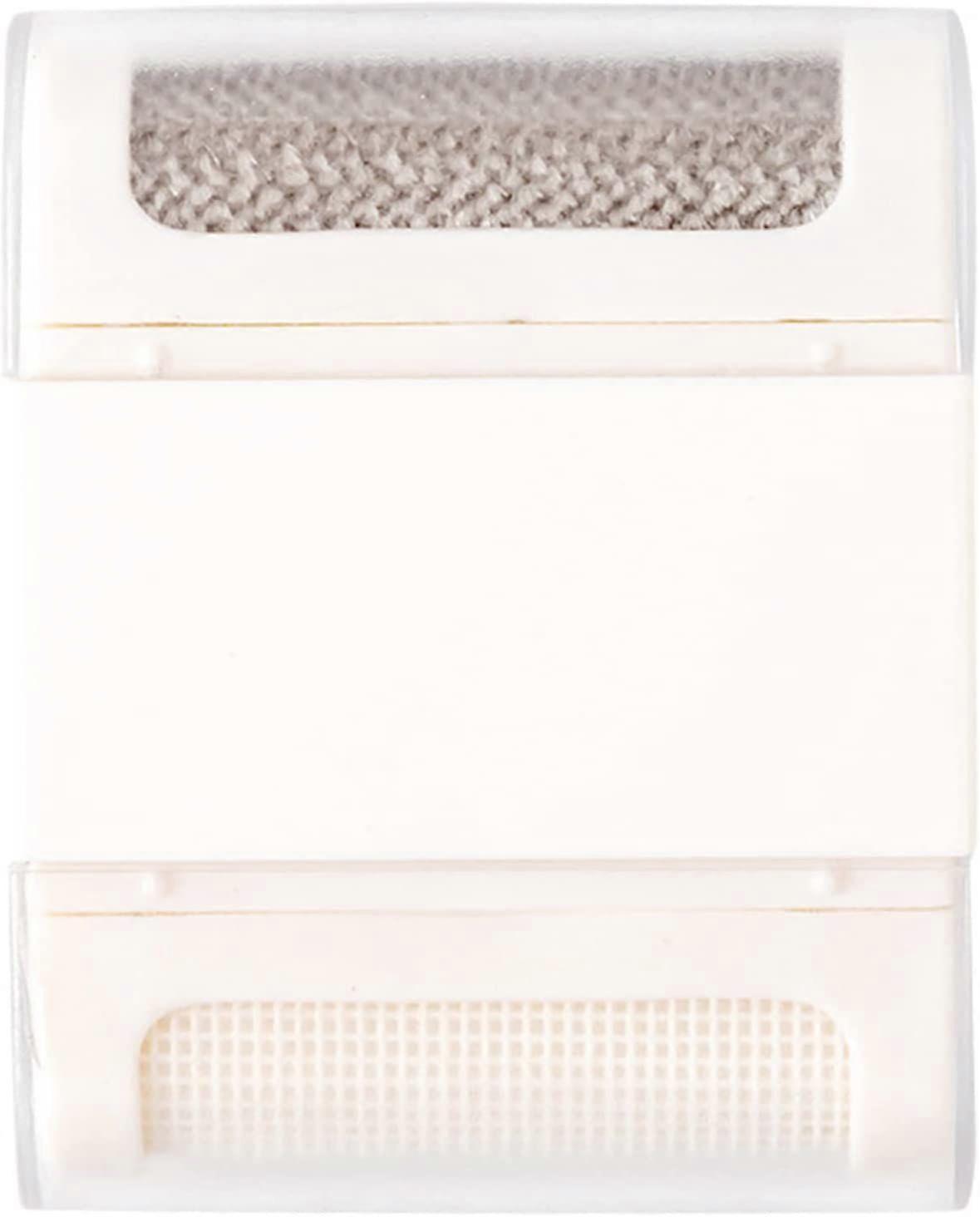 Double Headed Portable Manual Clothes Sticky Dust Removal Sweater Clean Tool Easy to Clean ABS Reusable Sticker Detachable (white)(1pc