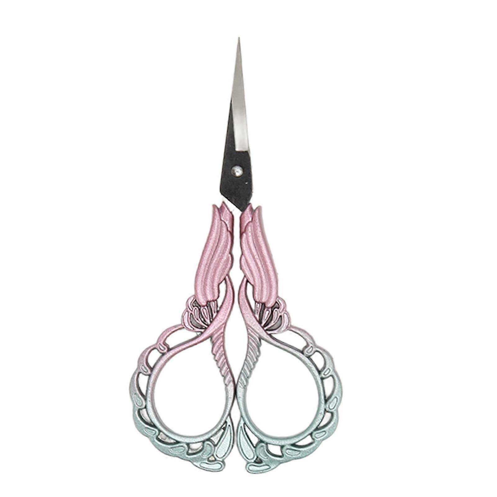 Embroidery Scissors Sharp Stainless Steel Retro Small Sewing Scissors with Pointed Tip for