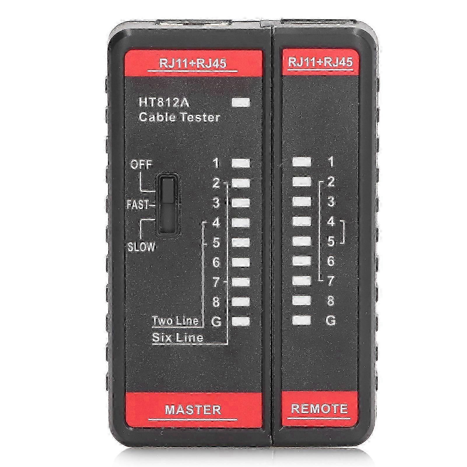 Network Cable Tester RJ11 RJ45 Phone Line Wire Testing Tool Accessory for Measurement