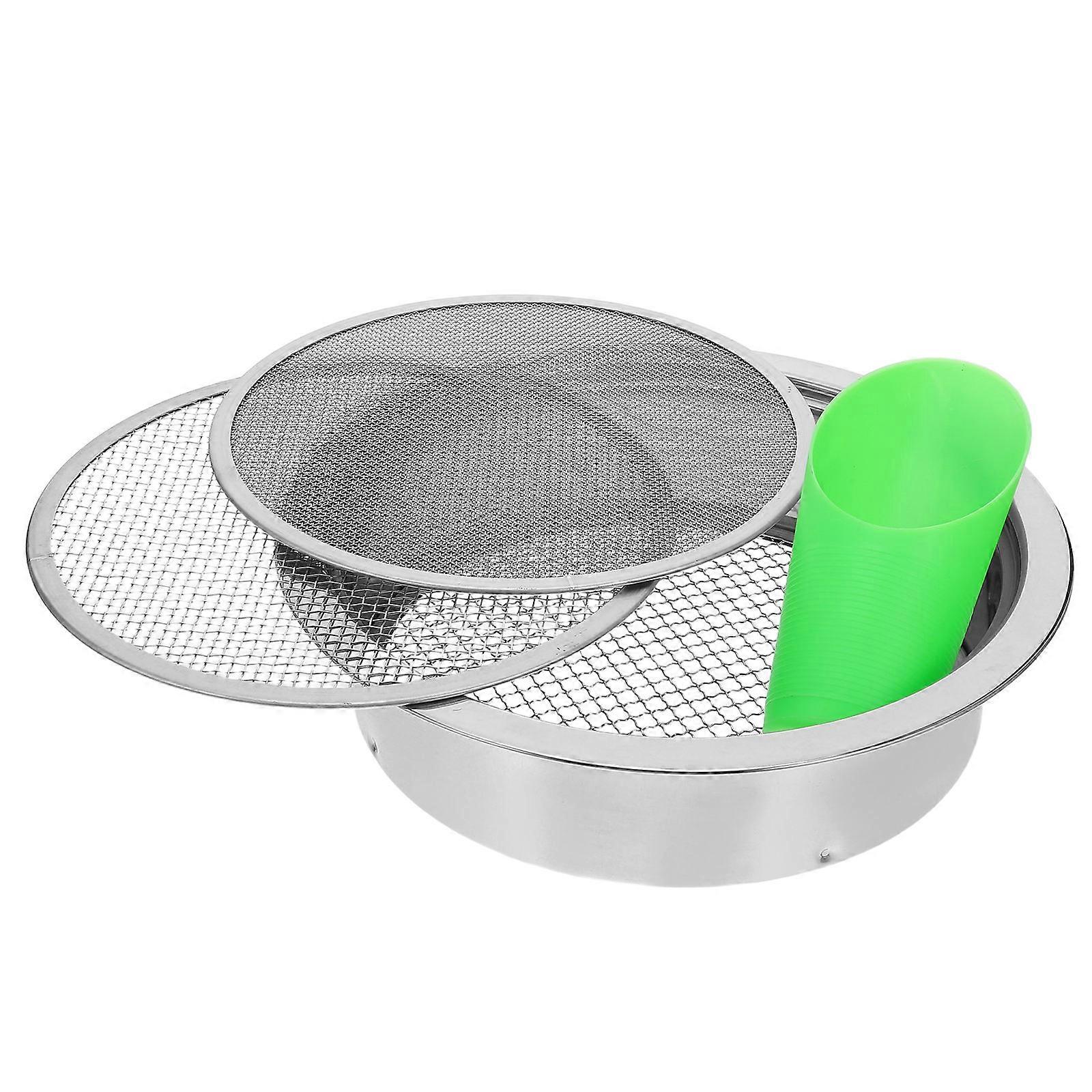 Soil Sifter Stainless Steel Garden Tool for Soil Screening 1Set