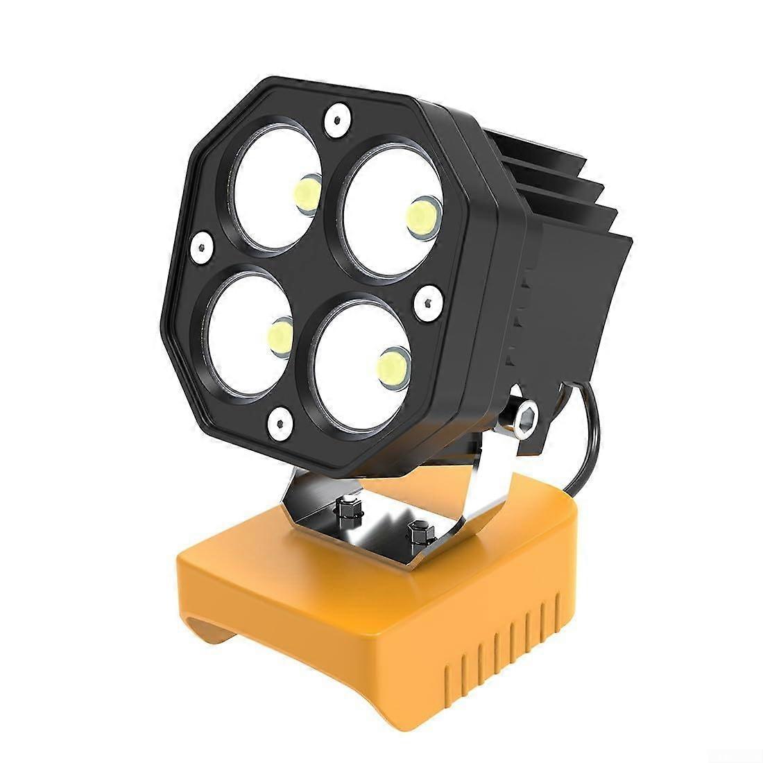 Portable LED Work Light 40W 6000LM Compatible with 20V Battery for Outdoor Emergency and Workshop Lighting