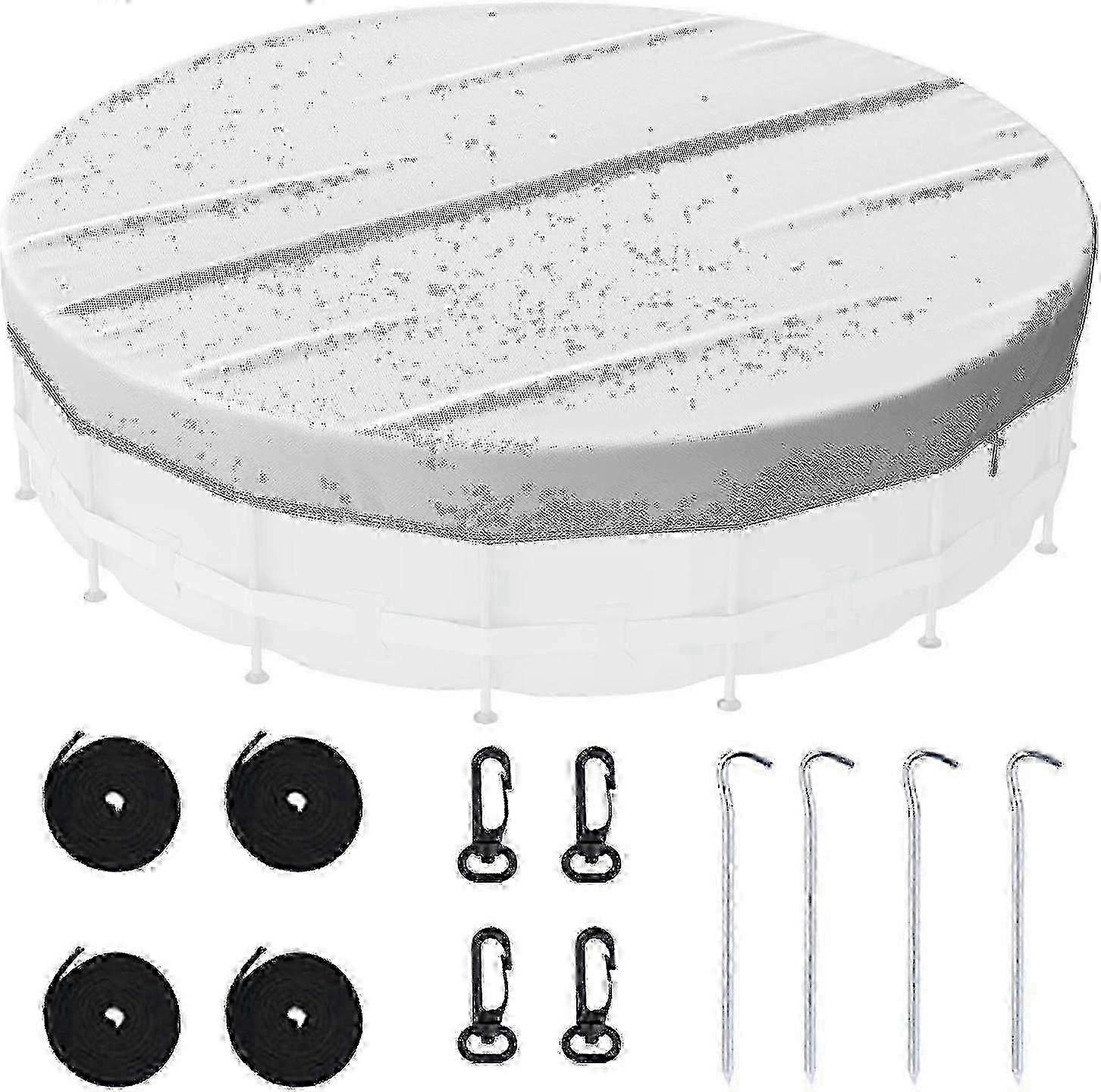 Swimming pool cover for round windproof inflatable pools