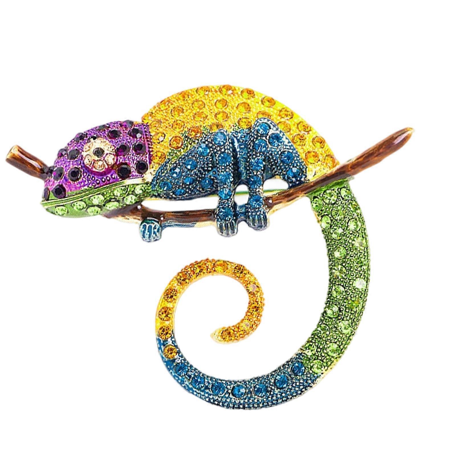 Artistic Lizard Pin Brooch Alloy Design Lapel Pin with Intricate Detail 4 Color Optional Wearable Chest Decoration Multicolor