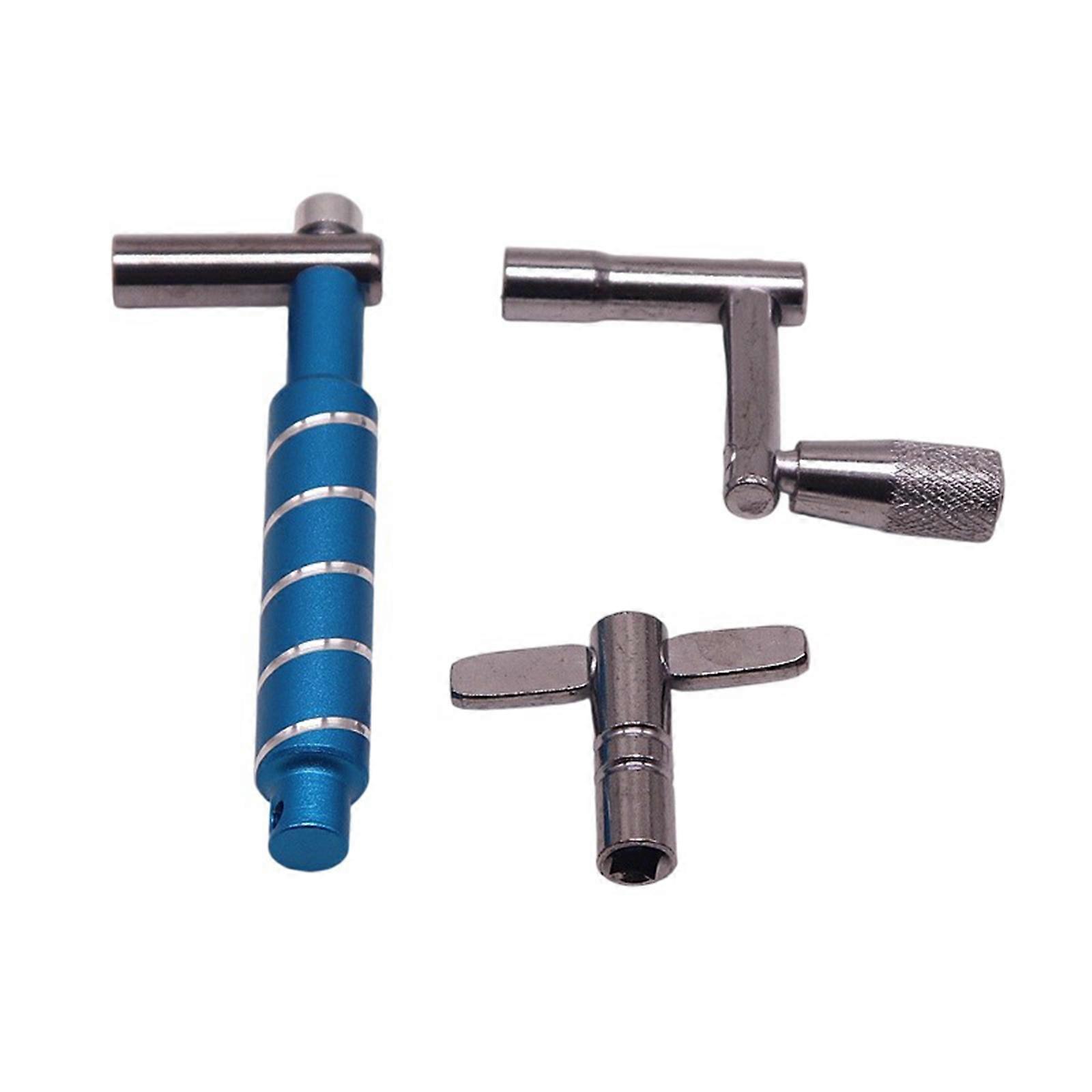 Triple Drum Key Ergonomic Percussion Instrument Tuning Wrenches for Live Performances and Practice Multicolor