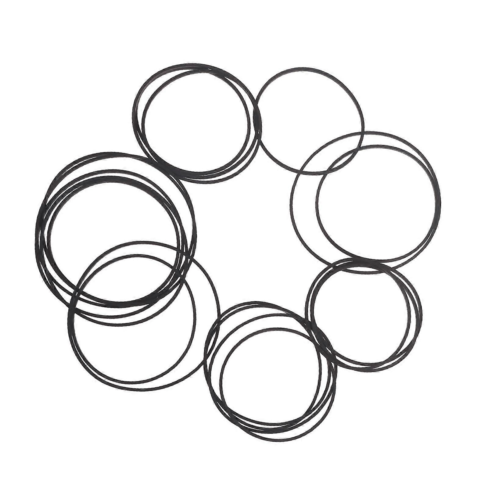 75-100mm Folded Length Square Rubber Belts for Disc Recorders and Portable Players Pack of 20 Durable 1.2mm Width Multicolor