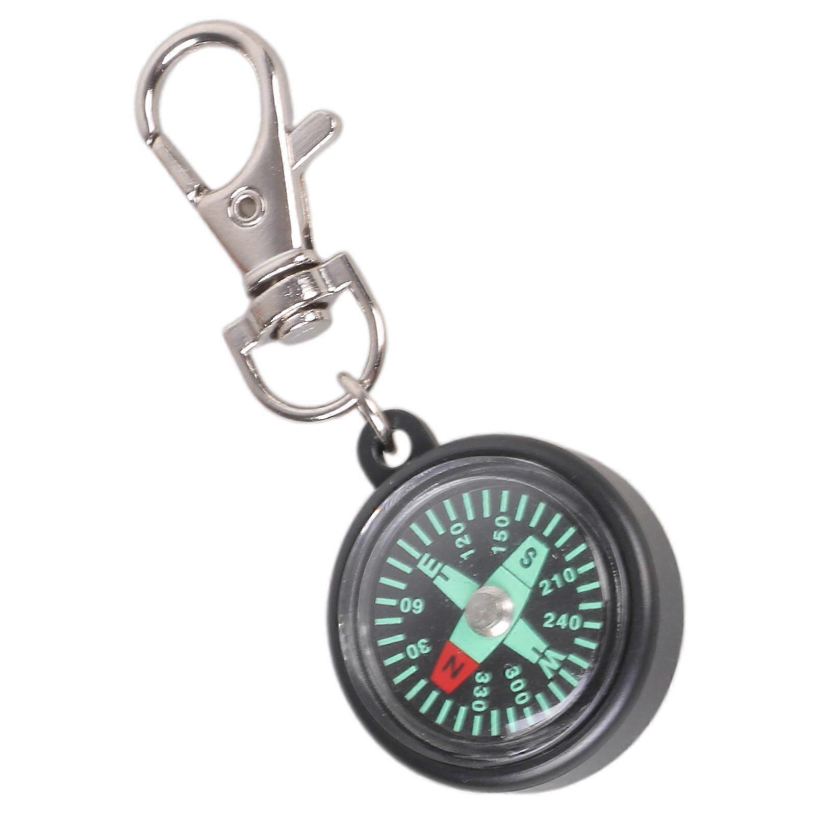 Compass Pendant Backpacking Survival Keychain Compass Portable Hiking Compass Traveling Handheld Compass with Keyring Multicolor