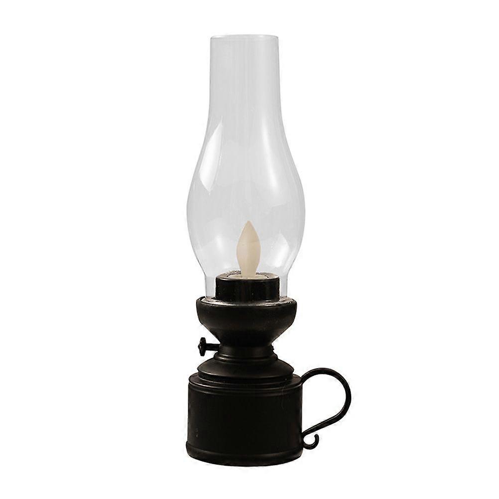 Flameless LED Kerosene Lamp Plastic Kerosene Lamp Retro Oil Lantern Decoration