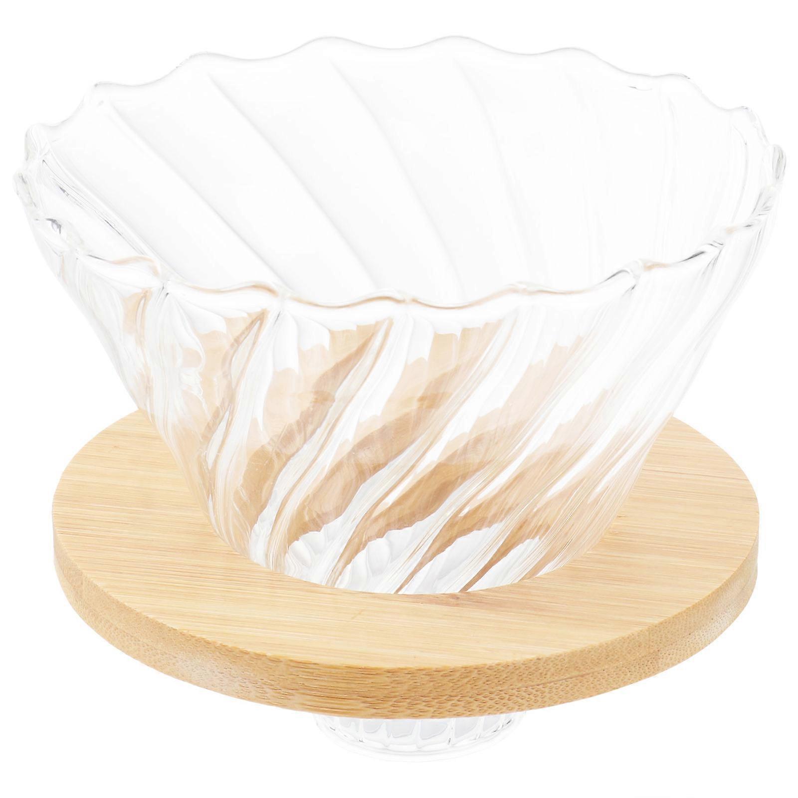 1 Set Manual Coffee Filter Glass Filter Cup Practical Coffee Filter (Transparent)