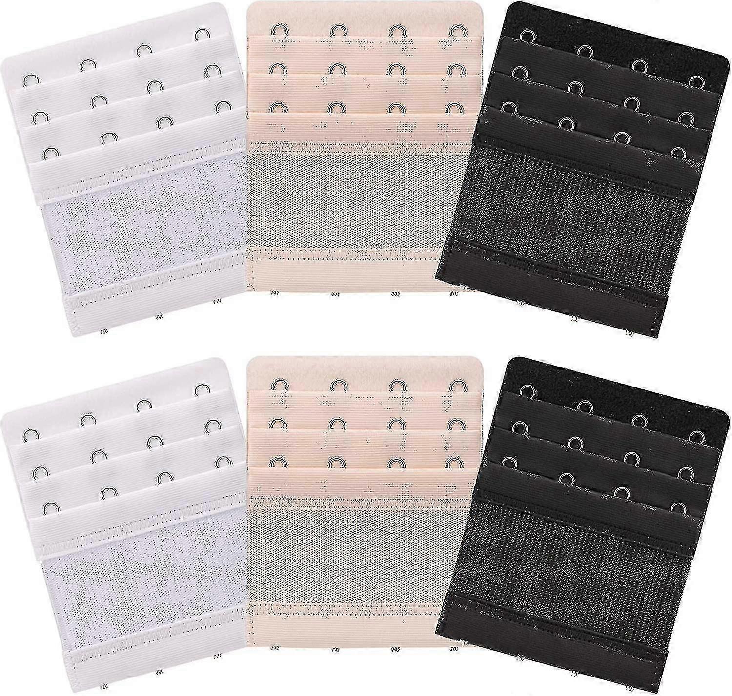 6 قطع نسائي ناعم مريح حمالة صدر مرنة موسعات حمالة صدر تمديد حزام 4 خطاف 3 صفوف حمالة صدر سيدة موسع حمالة صدر سوار f74