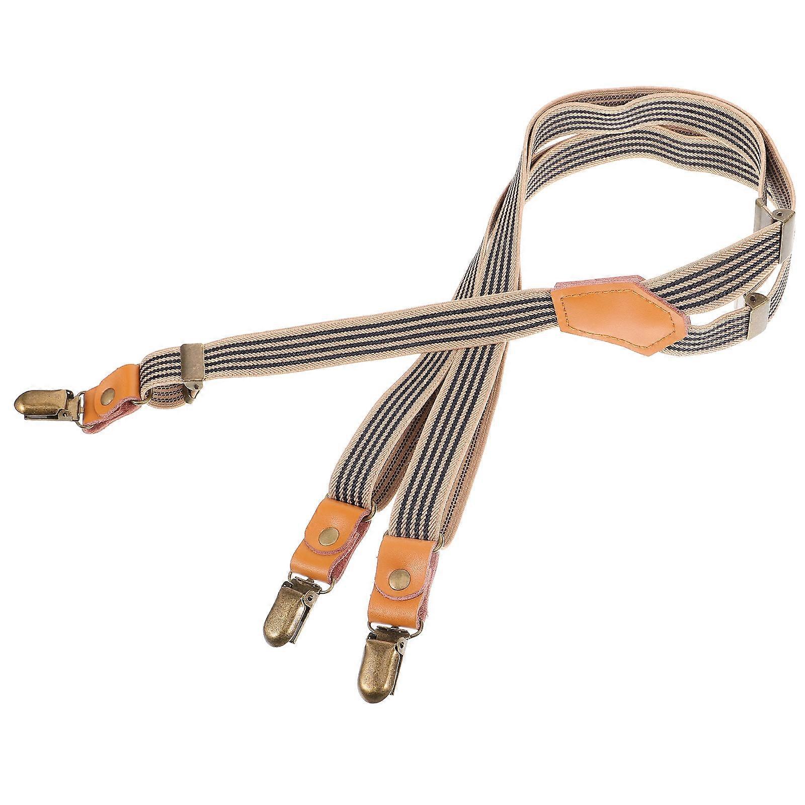 Pant Suspender Heavy Duty Elastic Strap Adjustable Y-shaped Pant Suspender Elastic Strap for Suit