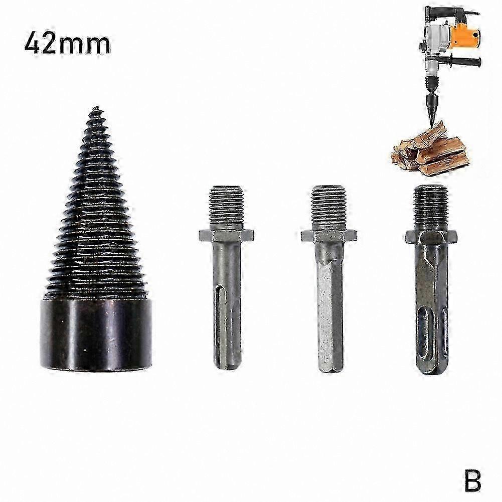 Wood Splitting Cone Drill Bit for Firewood Processing Tool