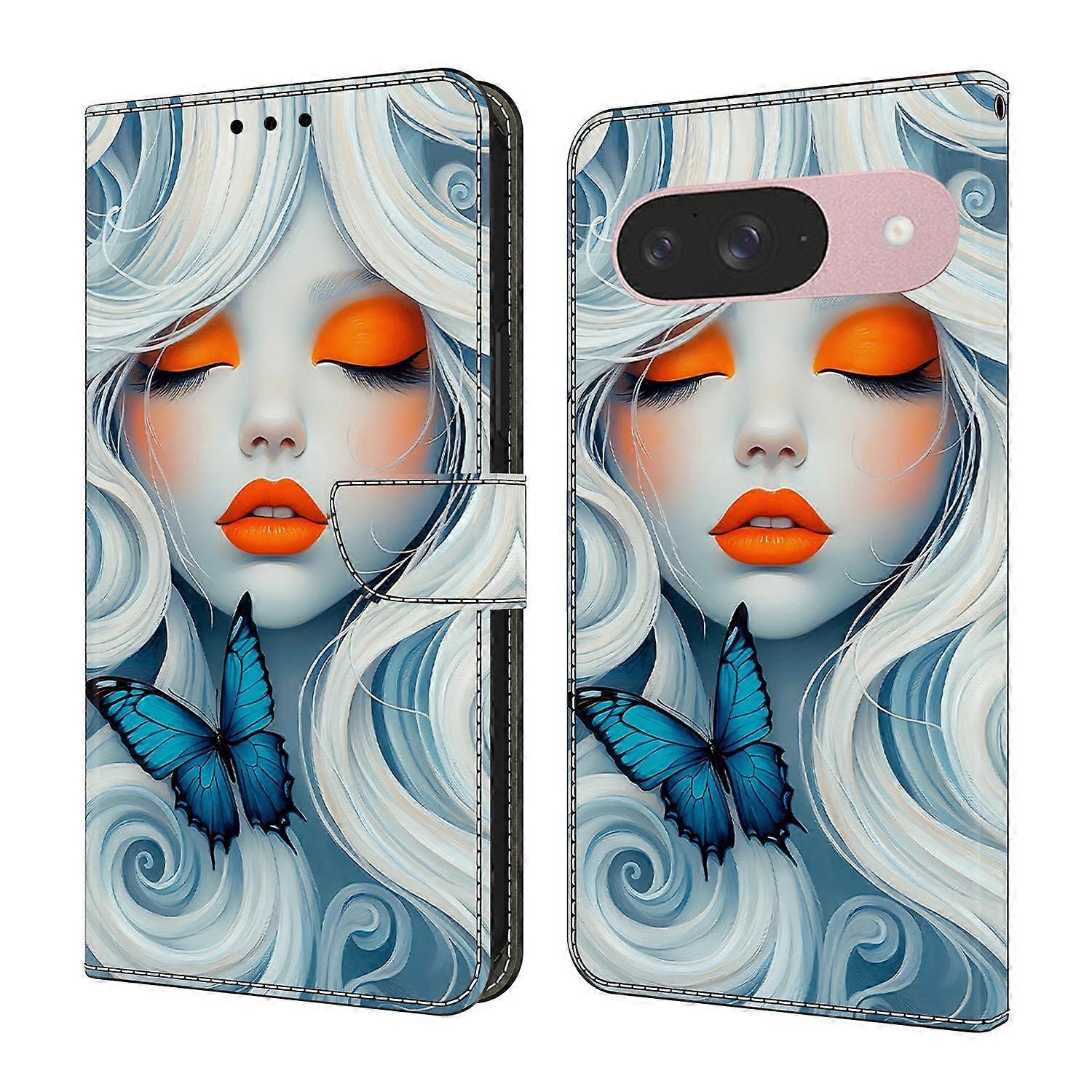 For Google Pixel 9 9 Pro Case Foldable Stand Wallet Pattern Printing PU Leather Flip Phone Cover - S