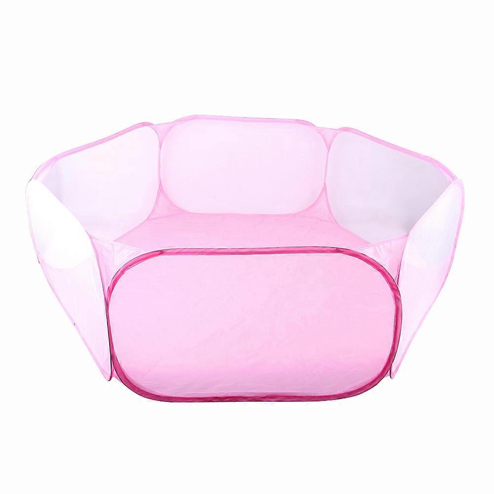 Juguetes de valla hexagonal valla plegable para mascotas rosa