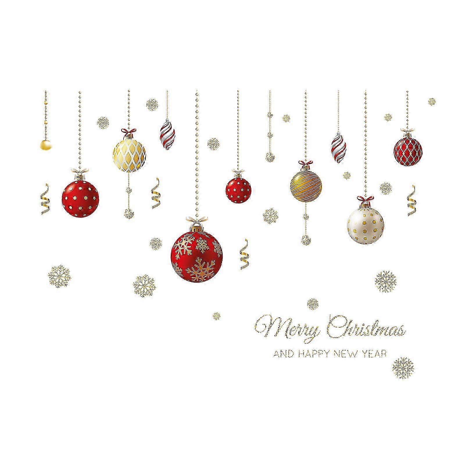 Christmas series wall stickers for home decor in multi-color patterns