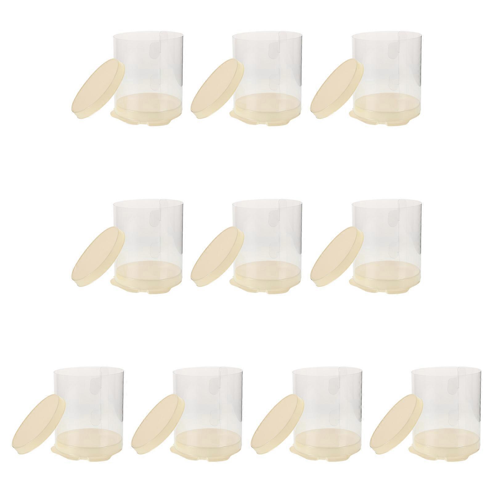 Egg Cake Packaging Box Mini Round Cake Box for Storage 10Pcs Dessert Carrier