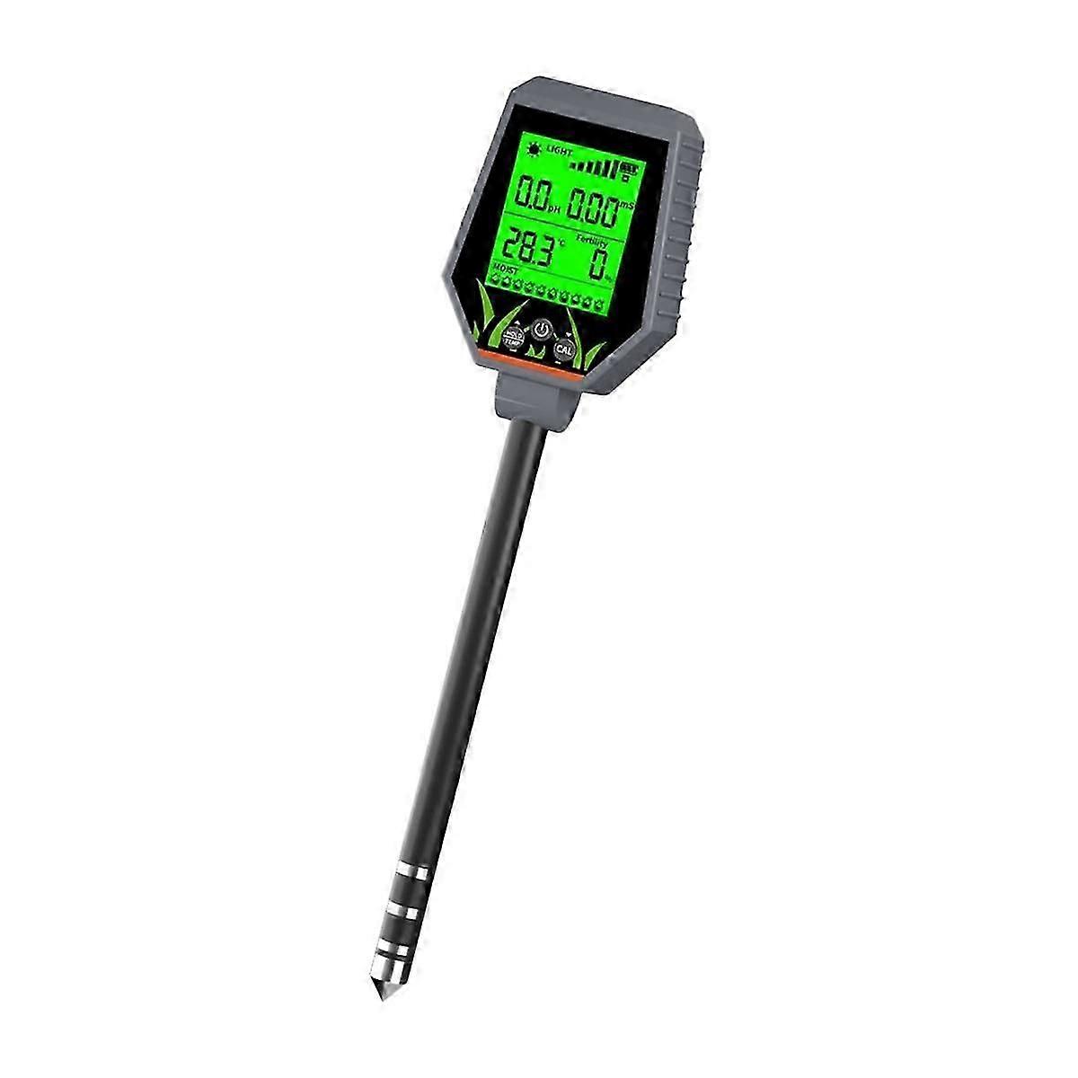Multi-Function 6-in-1 Soil Tester for pH EC Light Temperature