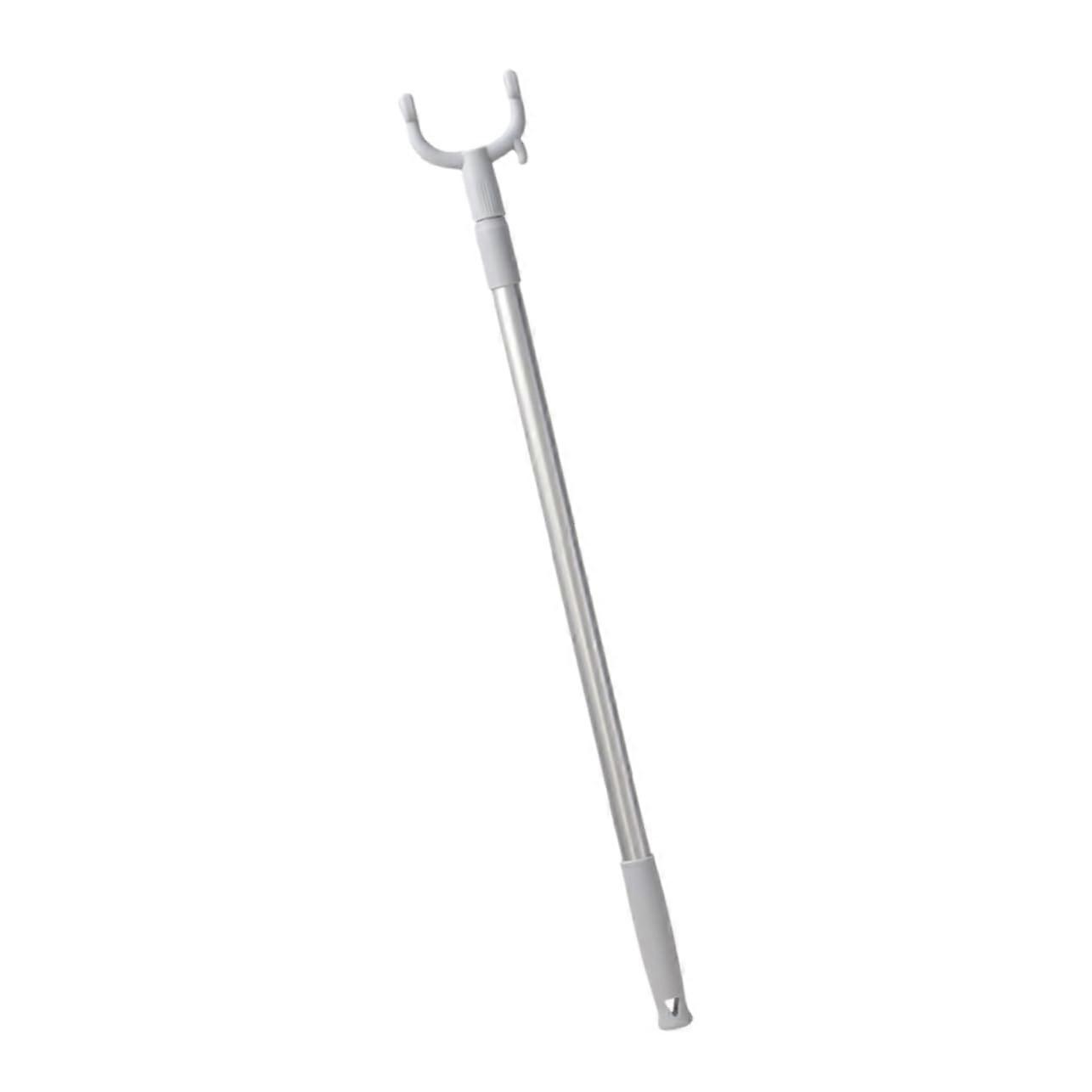 Telescopic Clothes Drying Rod Adjustable Plastic Hanging Support Fork for Balcony Use