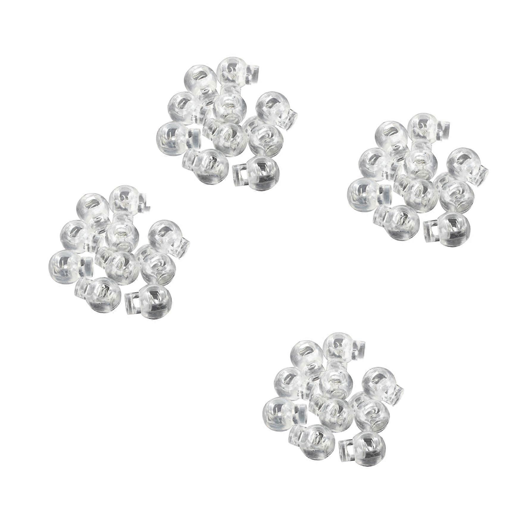 Plastic Toggle Spring Stop Single Hole String Cord Locks 40 Pcs