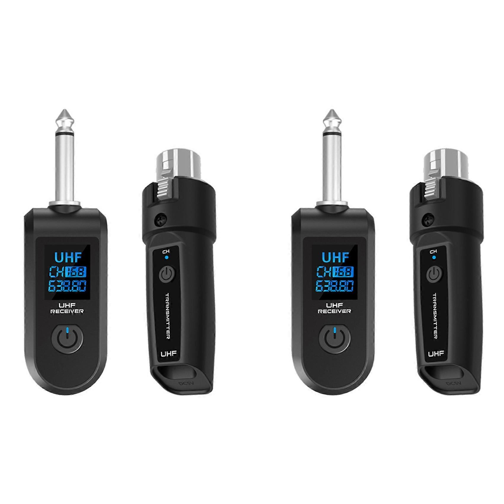 2X Wireless Microphone UHF Wireless XLR Transmitter and Receiver for Dynamic Microphones Audio Mixers PA Systems