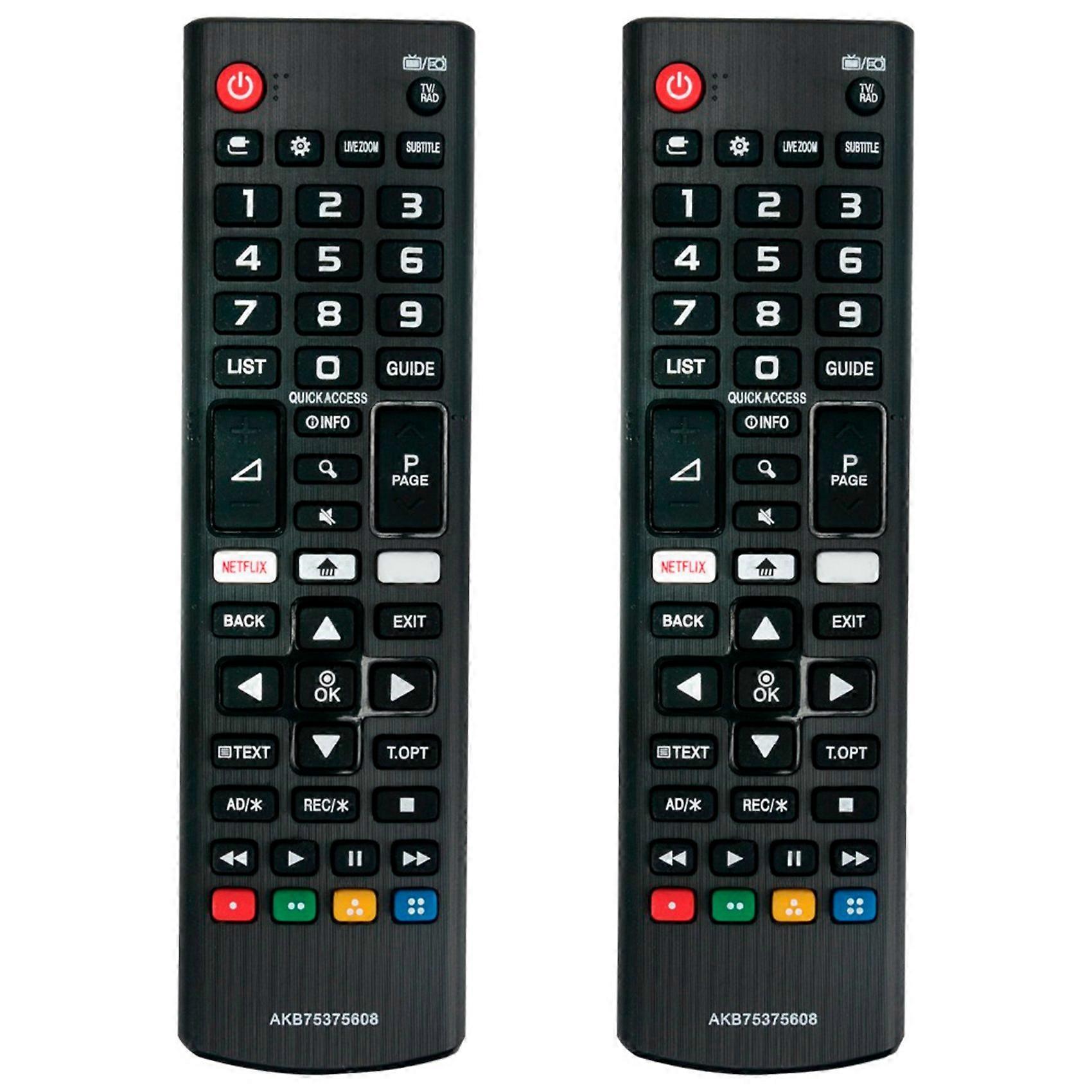 2X Replaced Remote Control AKB75375608 for LG TV