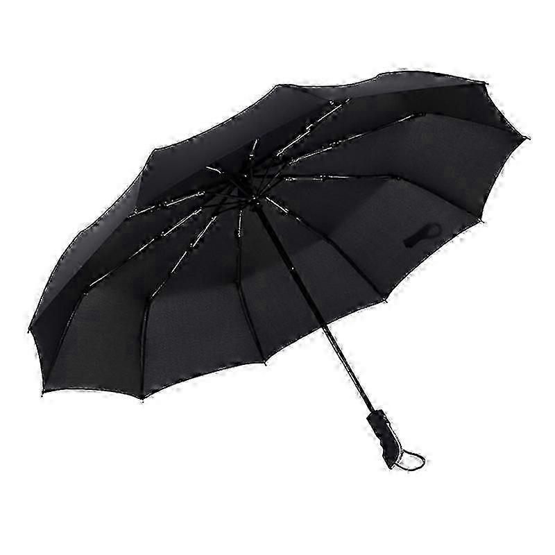 Fully Automatic Triple Folding Windproof Rain Umbrella with Strong Frame and Large Canopy