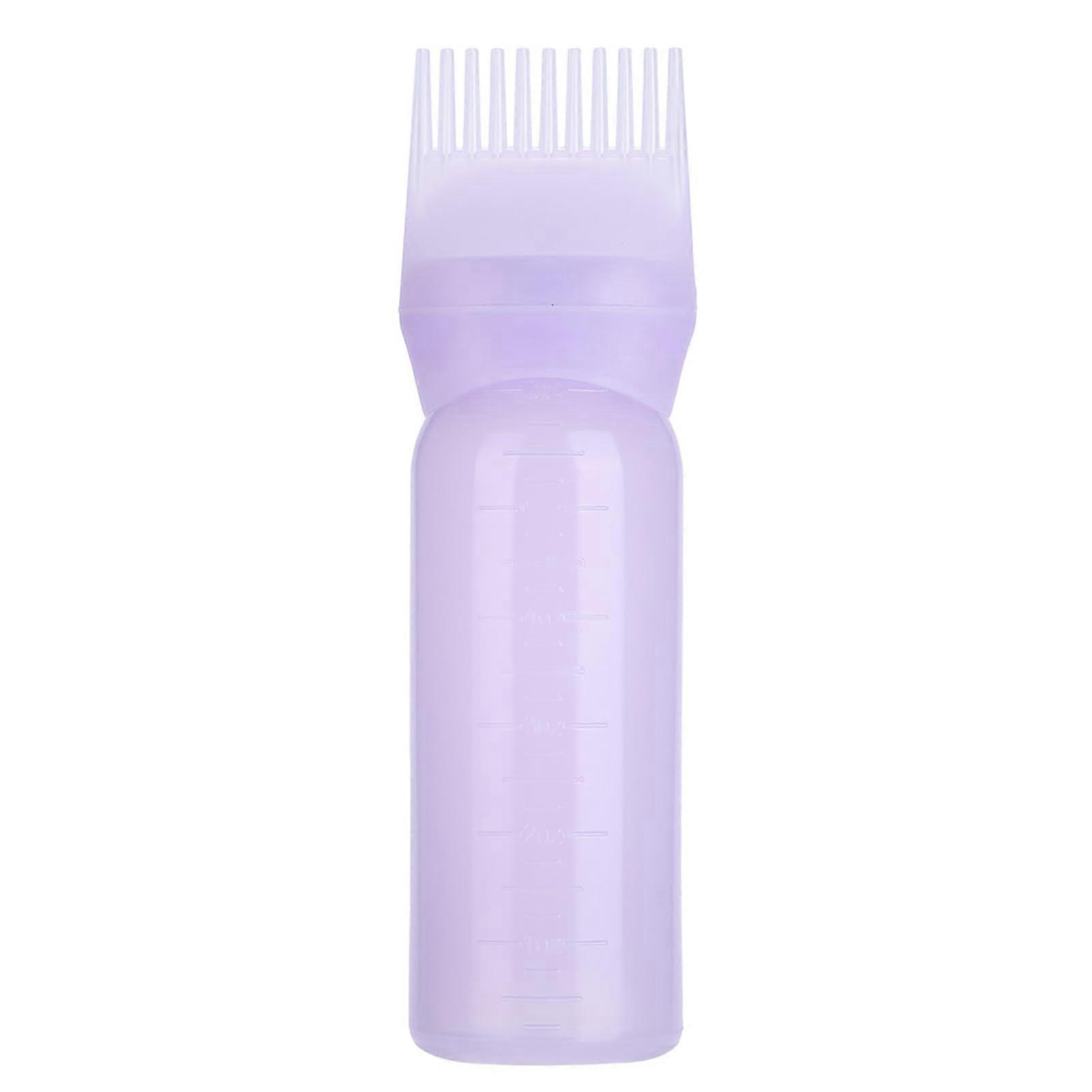 Hair Dye Applicator Bottle with Comb for Precise Root Color Application, LeakProof, Purple