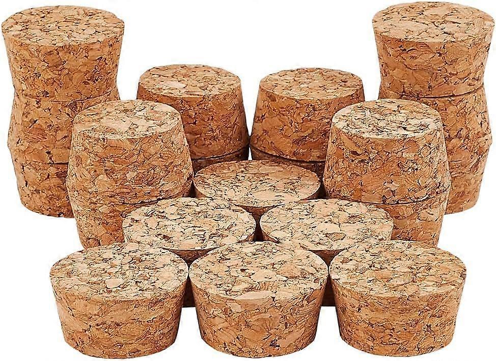 20 Pcs Cork Stoppers for Bottles 3.3-3.9x2cm/1.3-1.54x0.79 Inch Tapered Cork Stoppers Replacement Corks Beverage Stoppers Wine Bottle Cork Lids for Wi