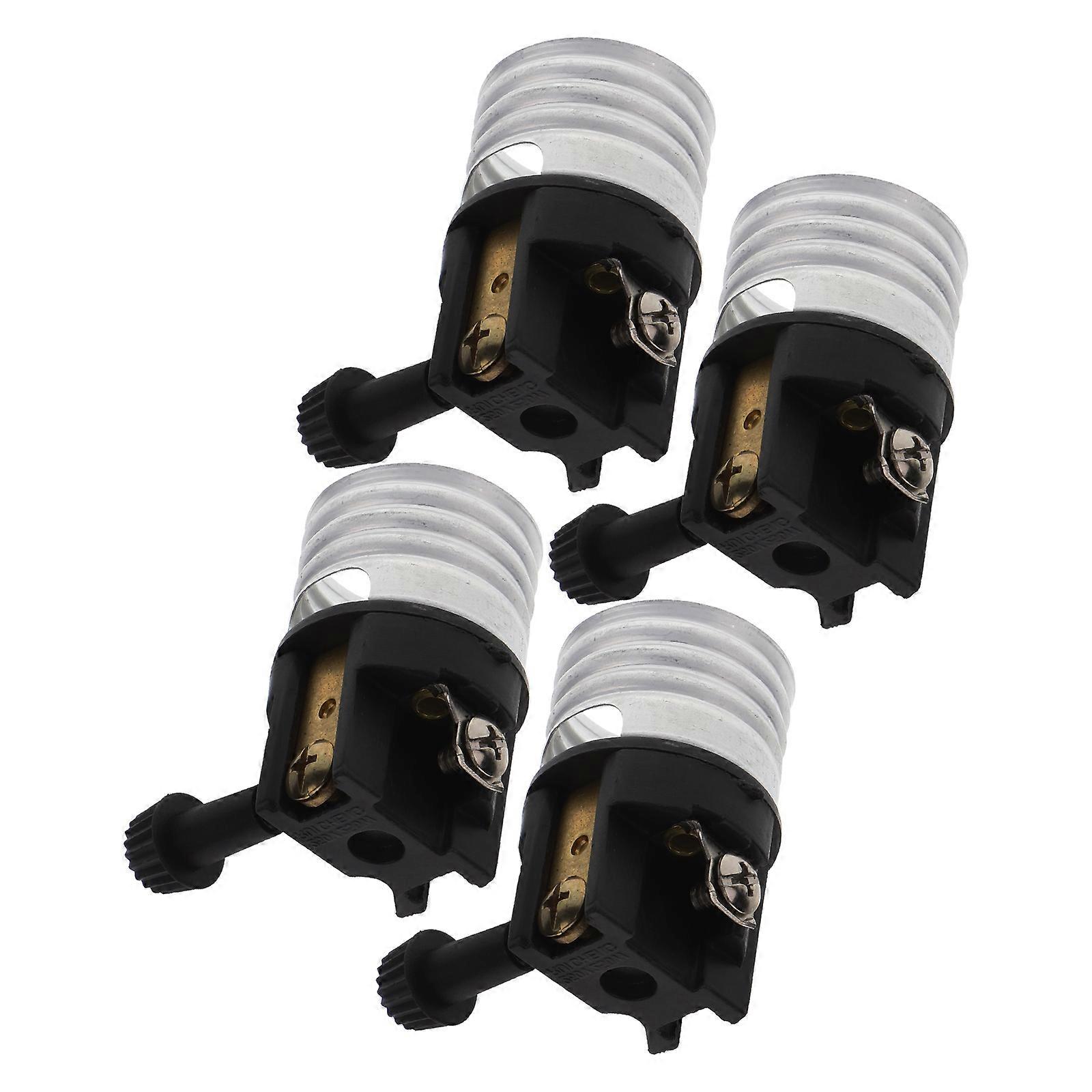Replacement Light Socket E26 Lamp Base for Home 4Pcs Durable Plastic