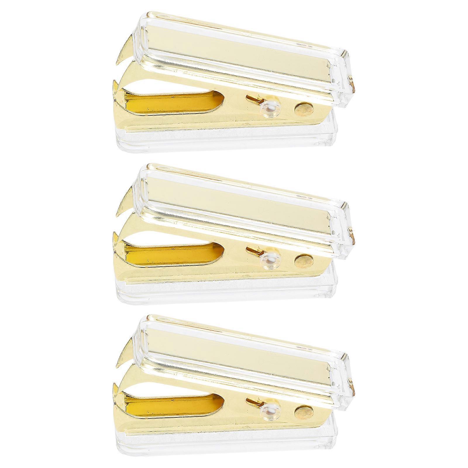 Transparent Staple Remover Acrylic Tool for Home Use 3Pcs Efficient Use
