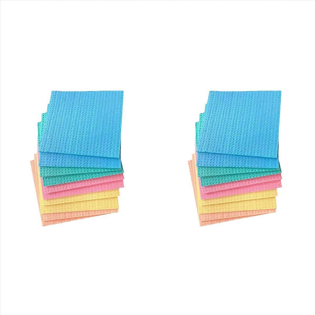Reusable Dish Cloths, Cellulose for Kitchen, 10 Pack, Multi Colors
